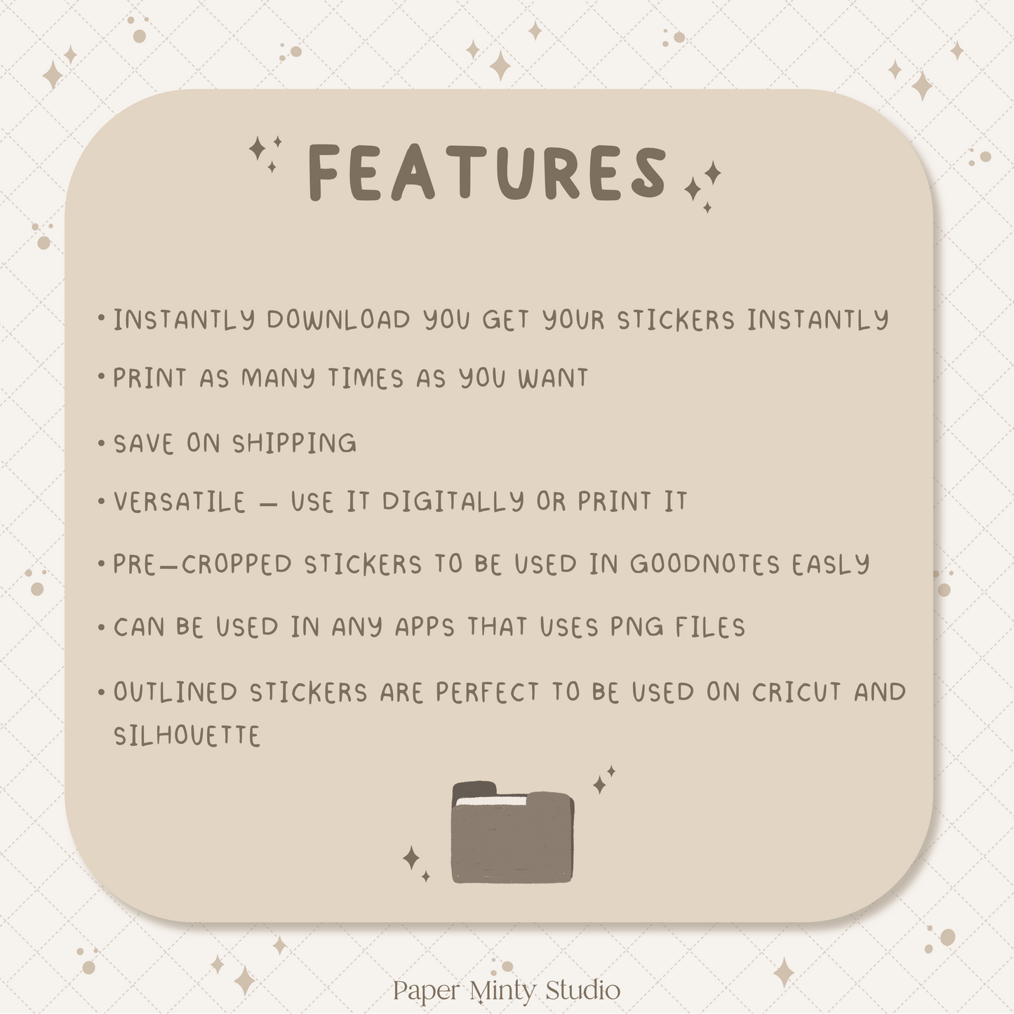 Oh So Cozy Printable Sticker Sheet and Digital GoodNotes Sticker Sheet