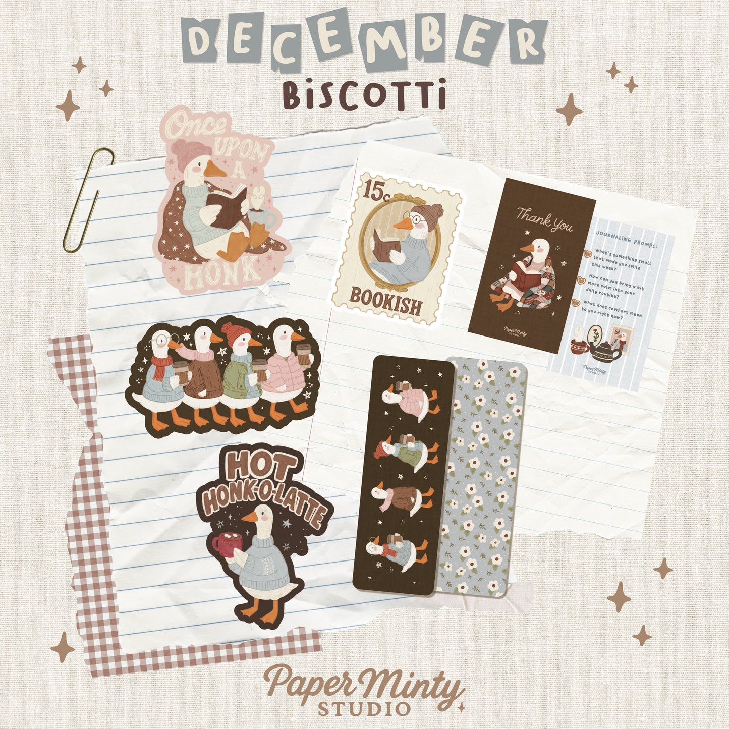 December Biscotti Sticker Club Overstock