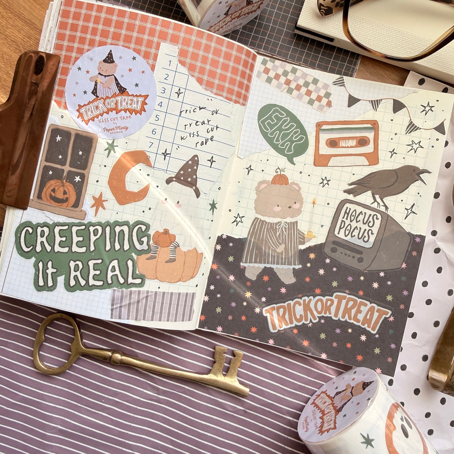 Trick or Treat Kiss Cut Tape