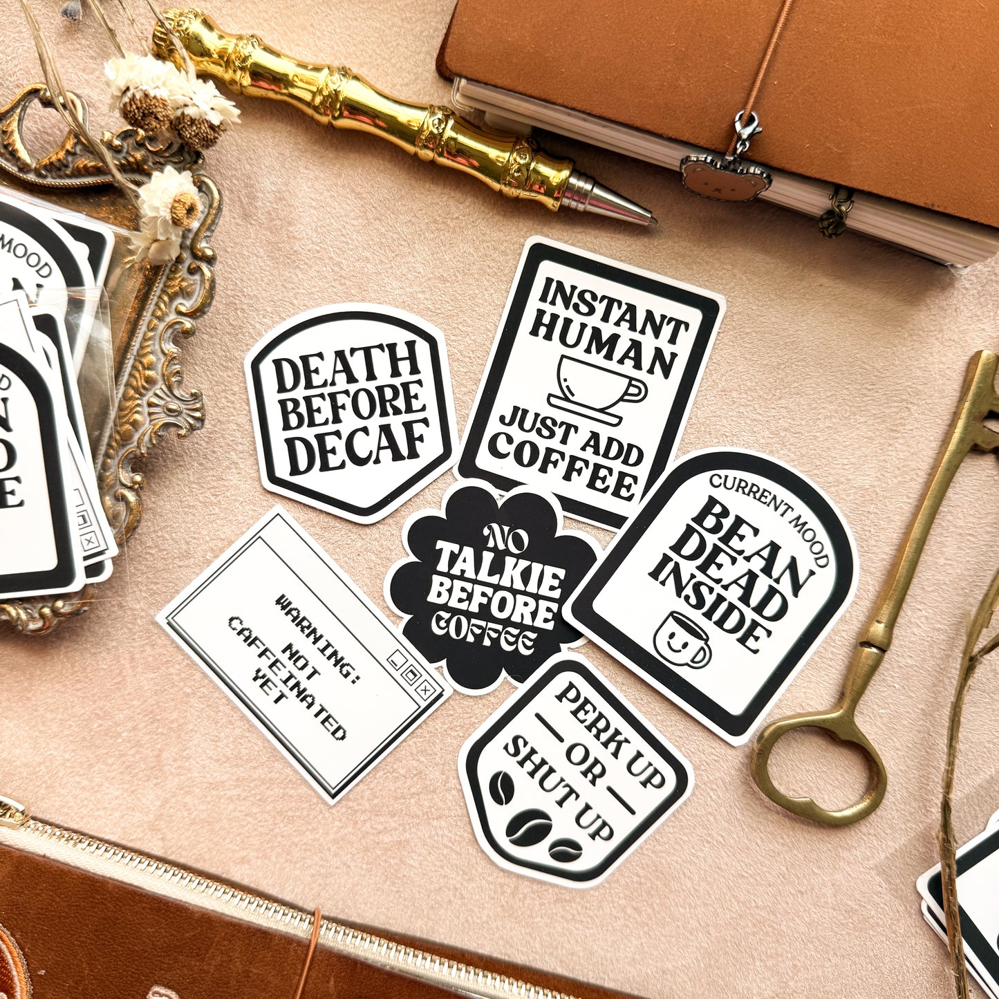 Coffee Rant Sticker Set