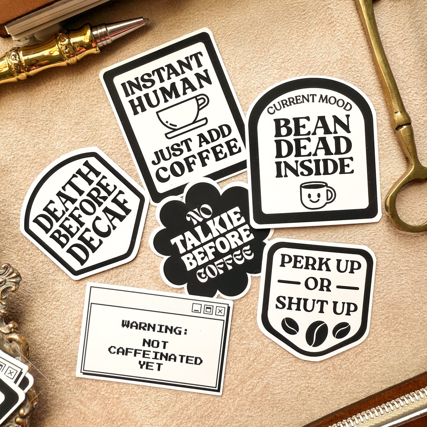 Coffee Rant Sticker Set
