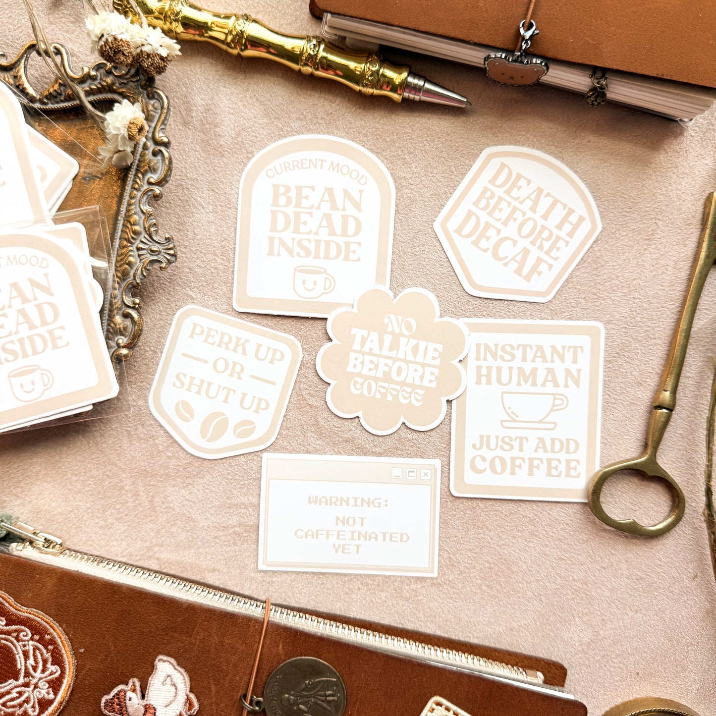 Coffee Rant Sticker Set