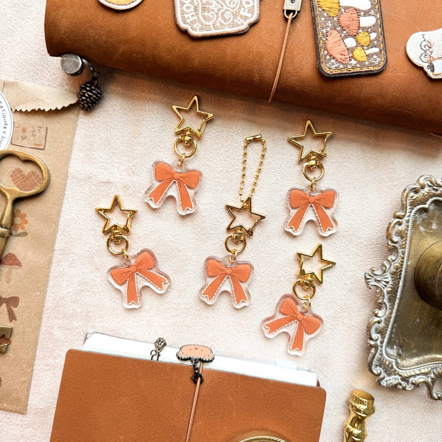 Bow Epoxy Keychain