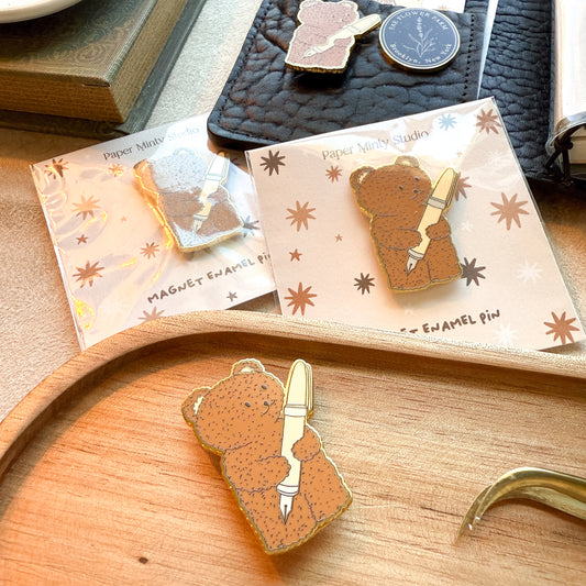 Magnet Enamel Bear Pin