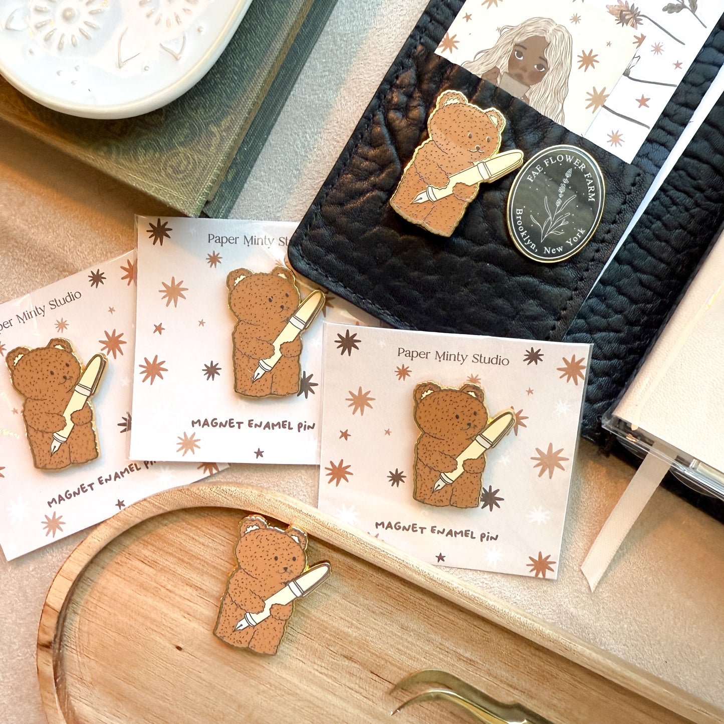 Magnet Enamel Bear Pin