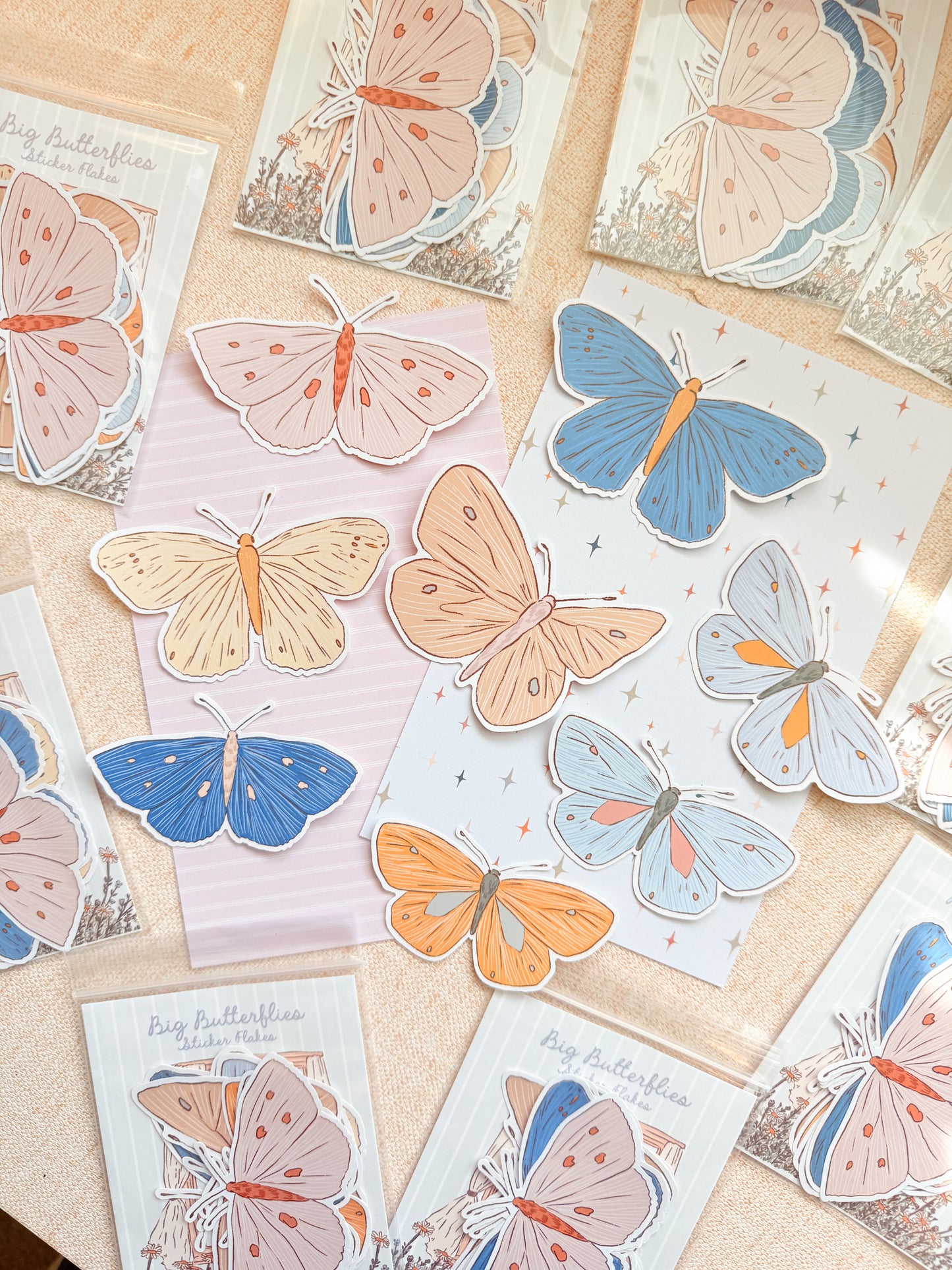 Meadow Library Butterflies Sticker Flakes ((LARGE))