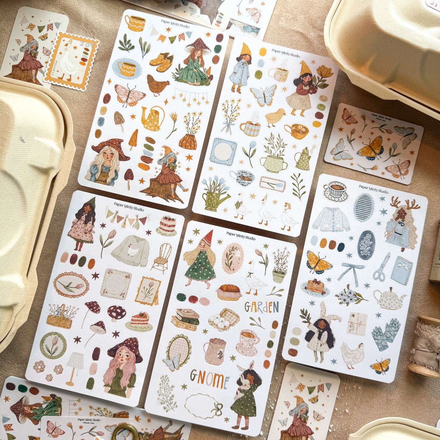 Garden Gnome Sticker Kit