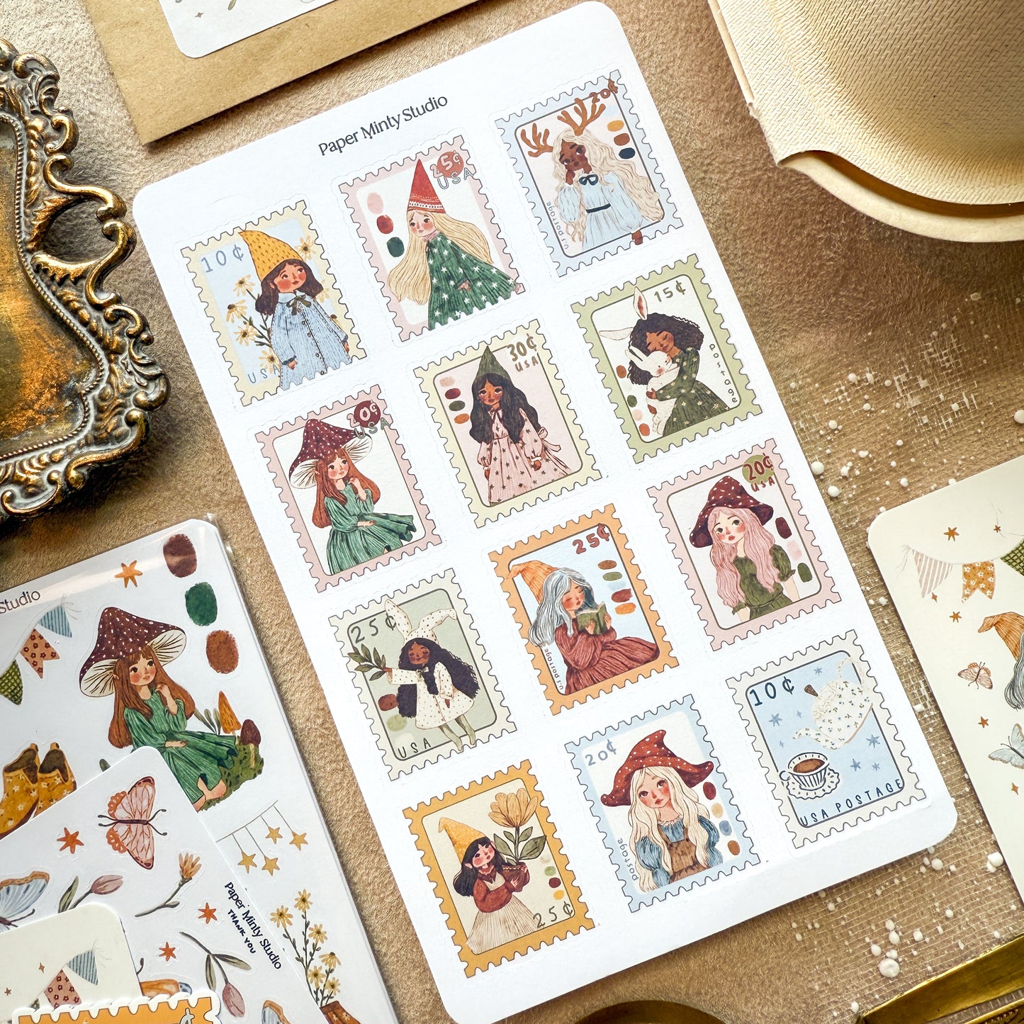 Garden Gnome Stamp Sticker