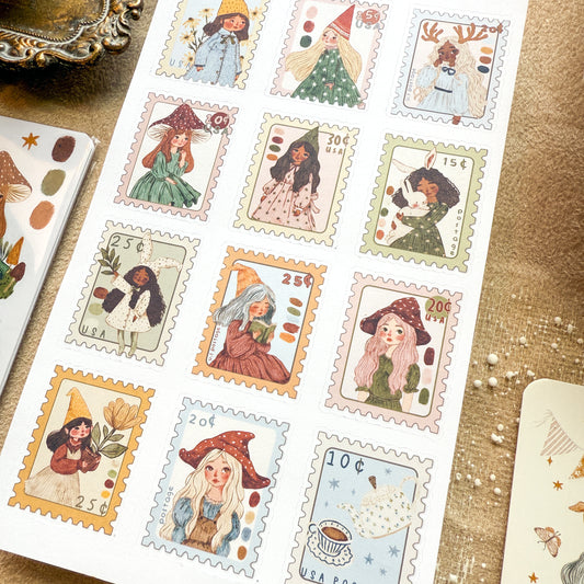 Garden Gnome Stamp Sticker