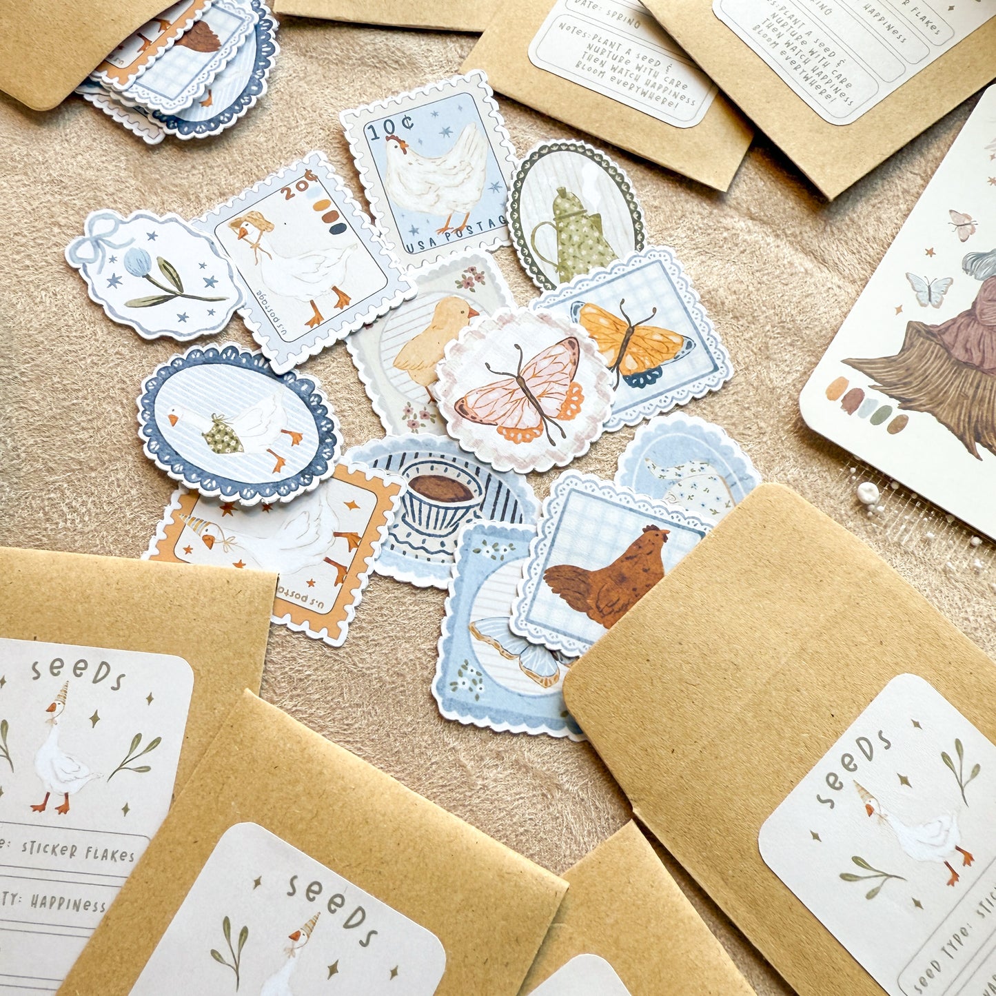 'Seed Pack' Garden Gnome Sticker Flakes