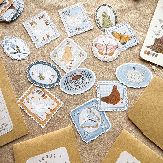 'Seed Pack' Garden Gnome Sticker Flakes