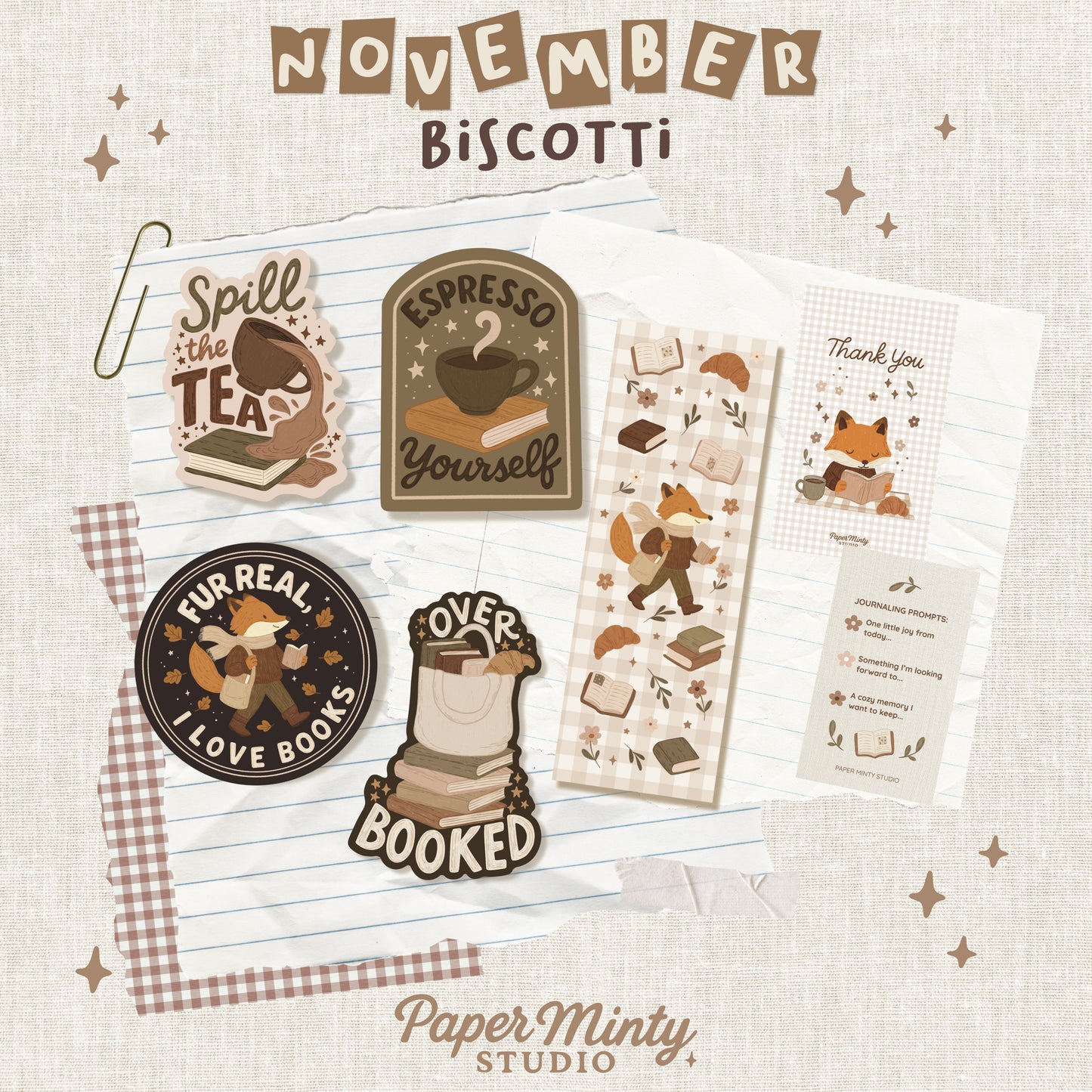 November BISCOTTI Sticker Club Overstock