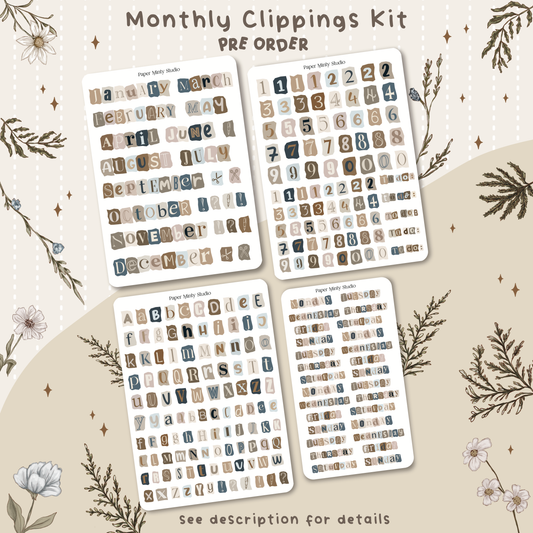 [PRE-ORDER] Monthly Clippings Kit