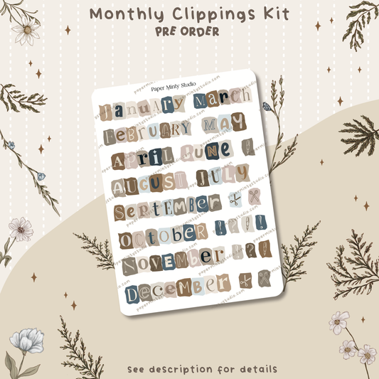 [PRE-ORDER] Monthly Clippings Kit