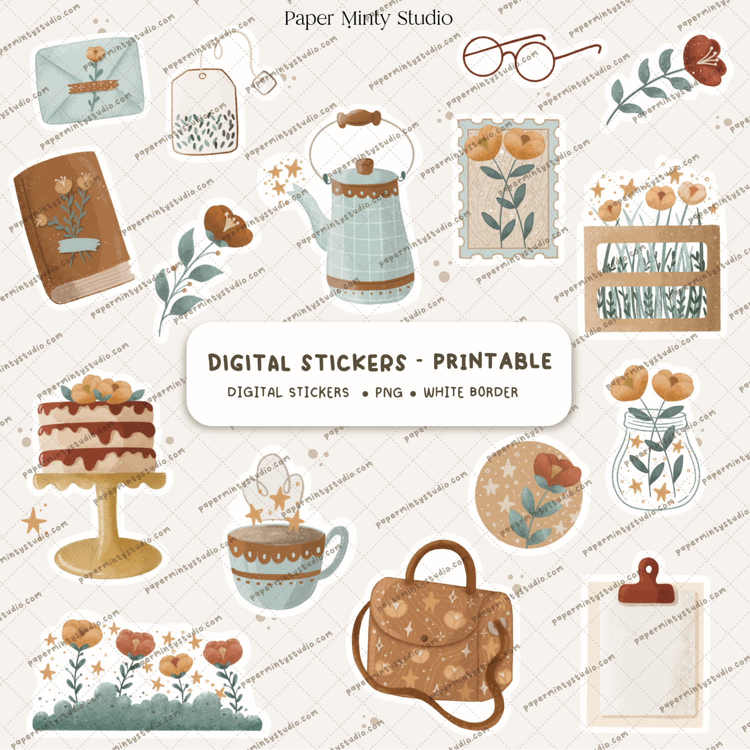 Day At Home Printable Sticker Sheet and Digital GoodNotes Sticker Shee ...