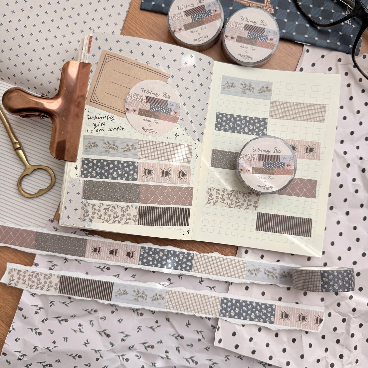 Whimsy Bits 1.5cm Washi Tape