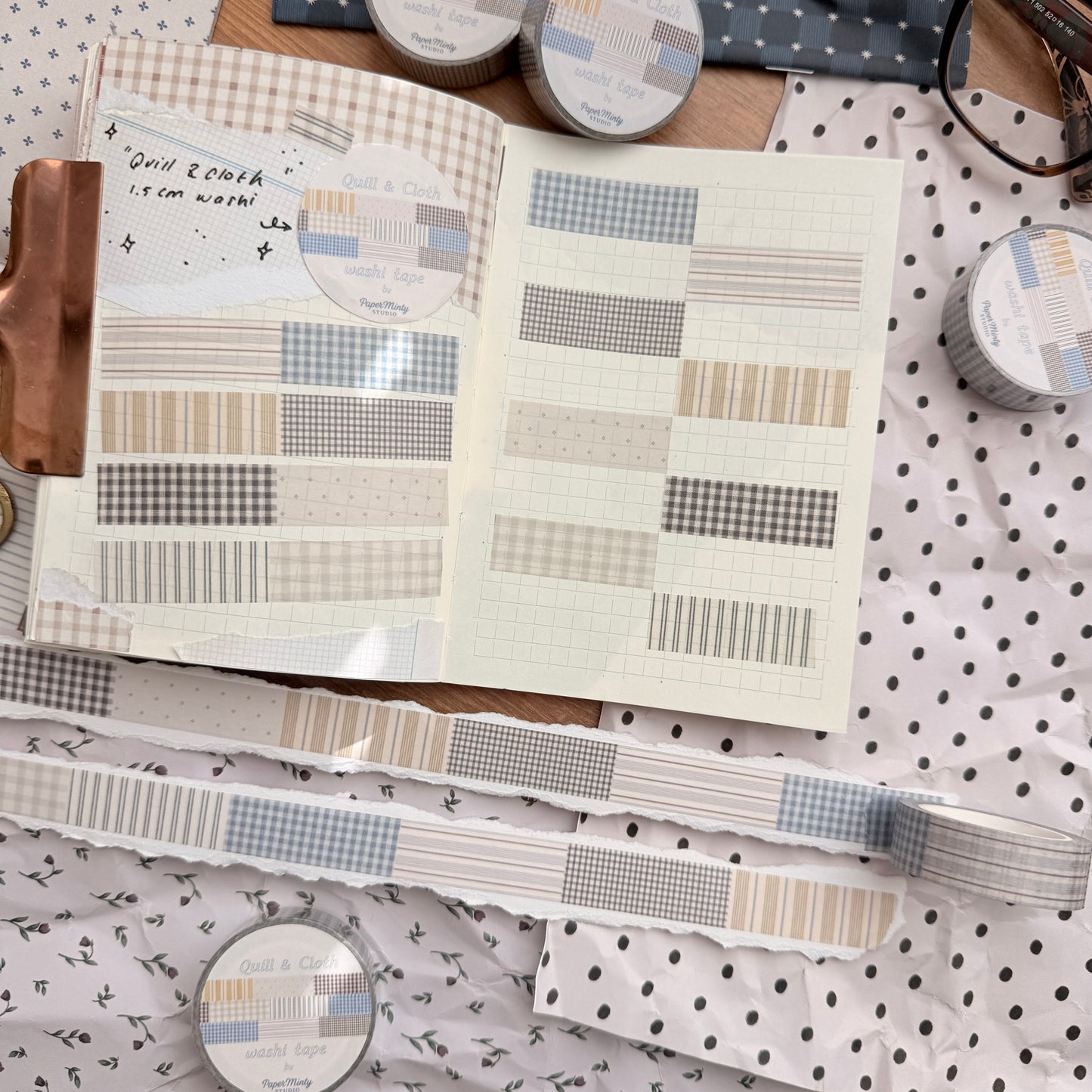 Quill & Cloth 1.5cm Washi Tape