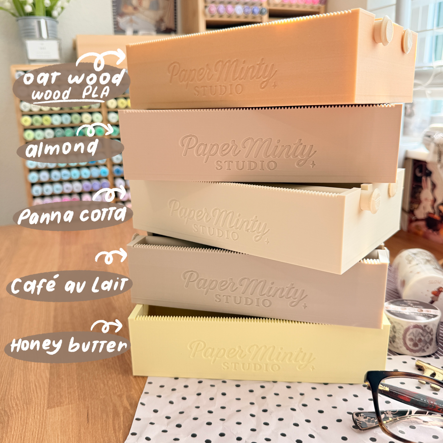 Paper Minty Studio Washi Box | Cozy Desk Organizer