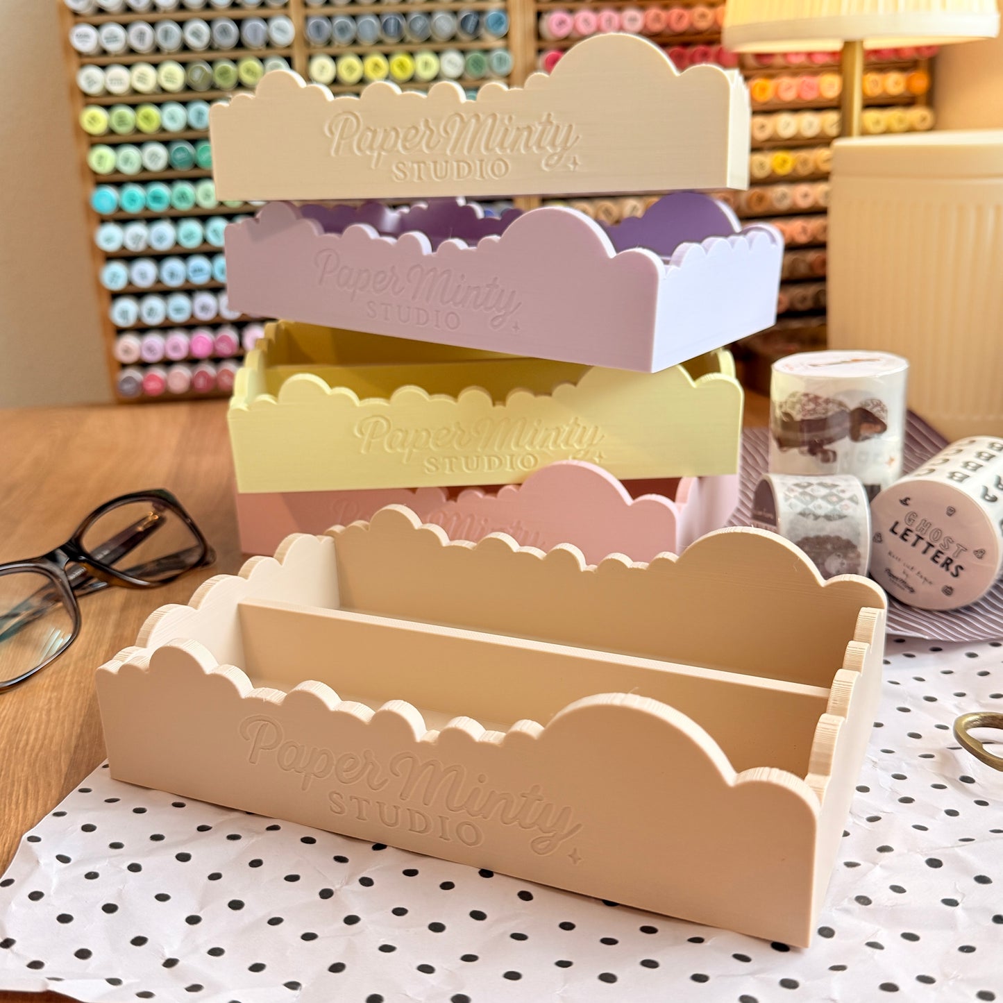 Cloud Box by Paper Minty Studio | Cozy Desk Organizer