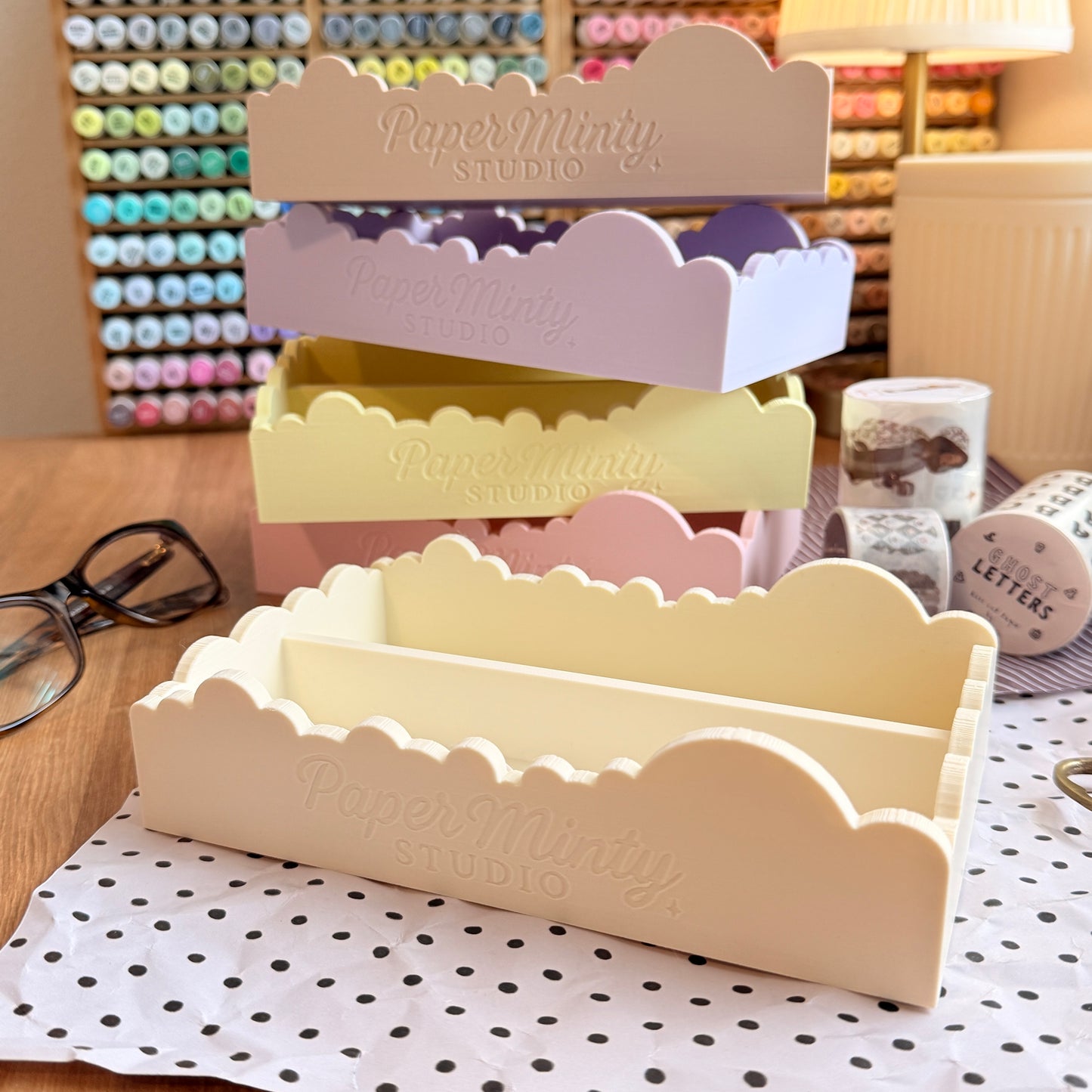 Cloud Box by Paper Minty Studio | Cozy Desk Organizer