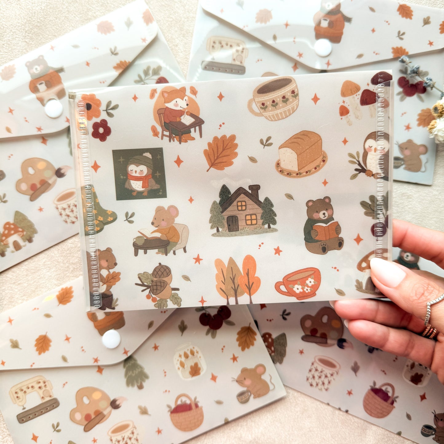 Cozy Critter Club Plastic Sticker Envelope