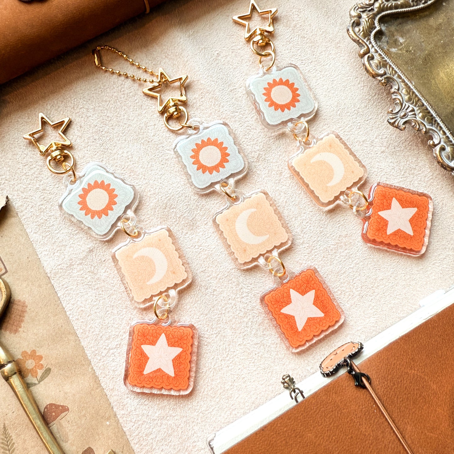 Crochet Tiles Keychain