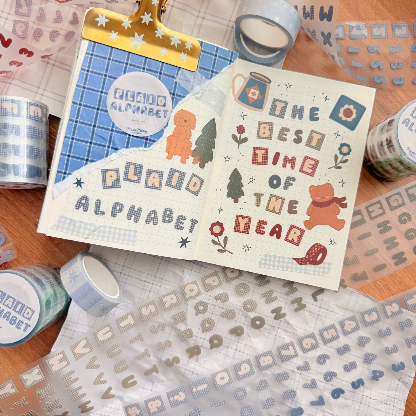 Plaid Alphabet Kiss Cut Tape