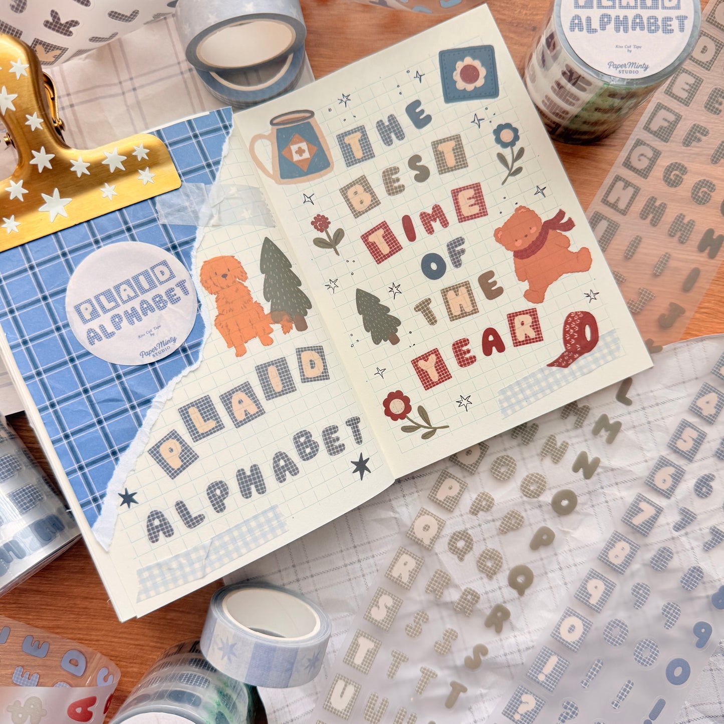 Plaid Alphabet Kiss Cut Tape