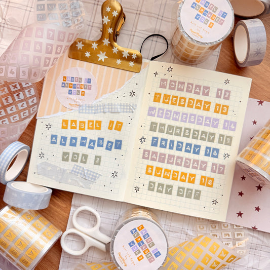 Label it Alphabet Vol 2 Kiss Cut Tape