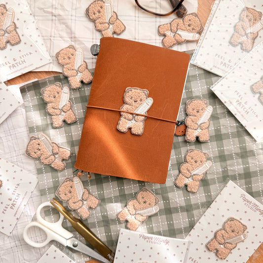 Fluffy Bear Chenille Peel & Stick Patch