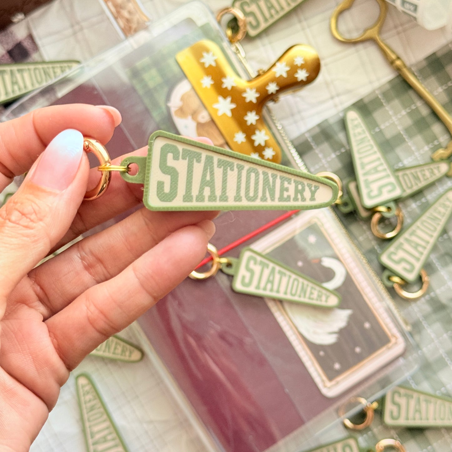 Stationery Banner Keychain