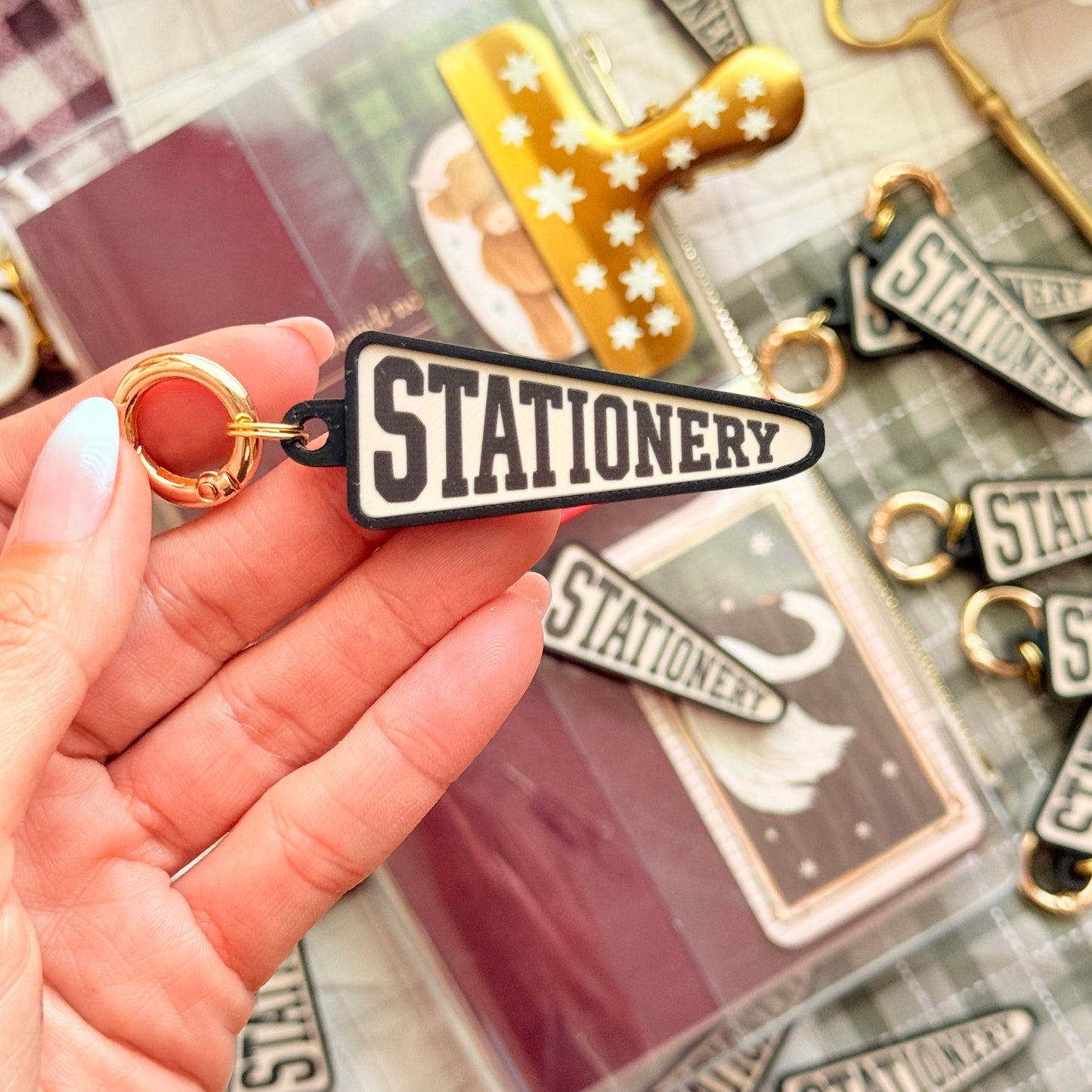Stationery Banner Keychain