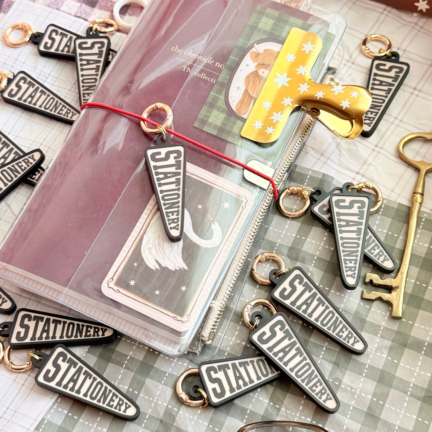 Stationery Banner Keychain