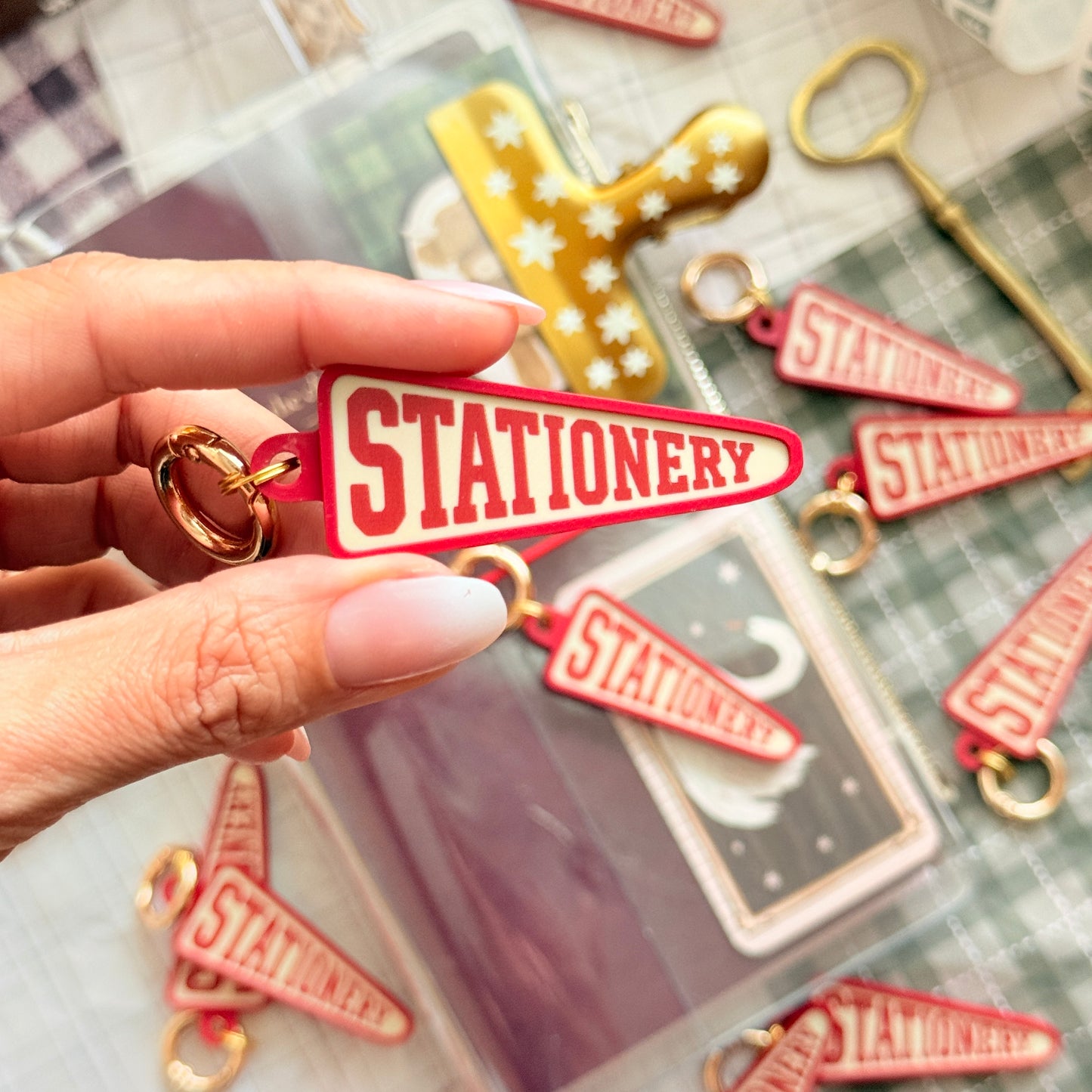 Stationery Banner Keychain