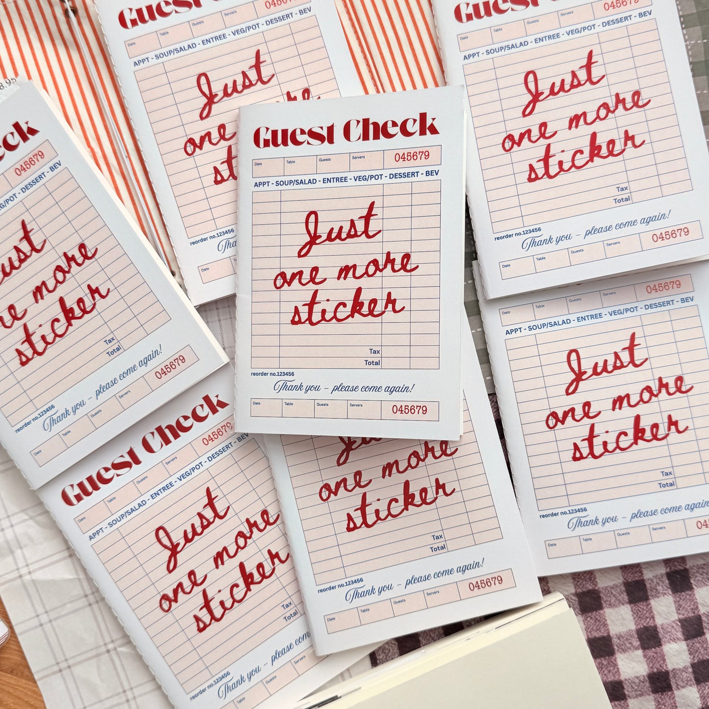 Guest Check Reusable Sticker Book - A6