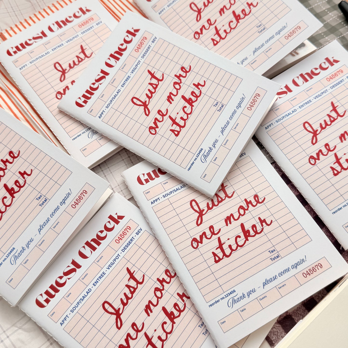 Guest Check Reusable Sticker Book - A6