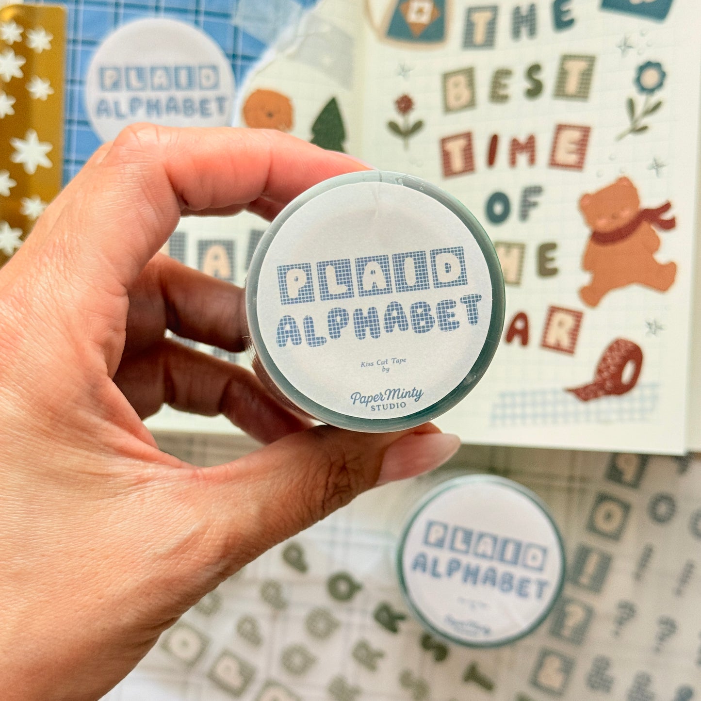 Plaid Alphabet Kiss Cut Tape