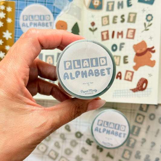 Plaid Alphabet Kiss Cut Tape