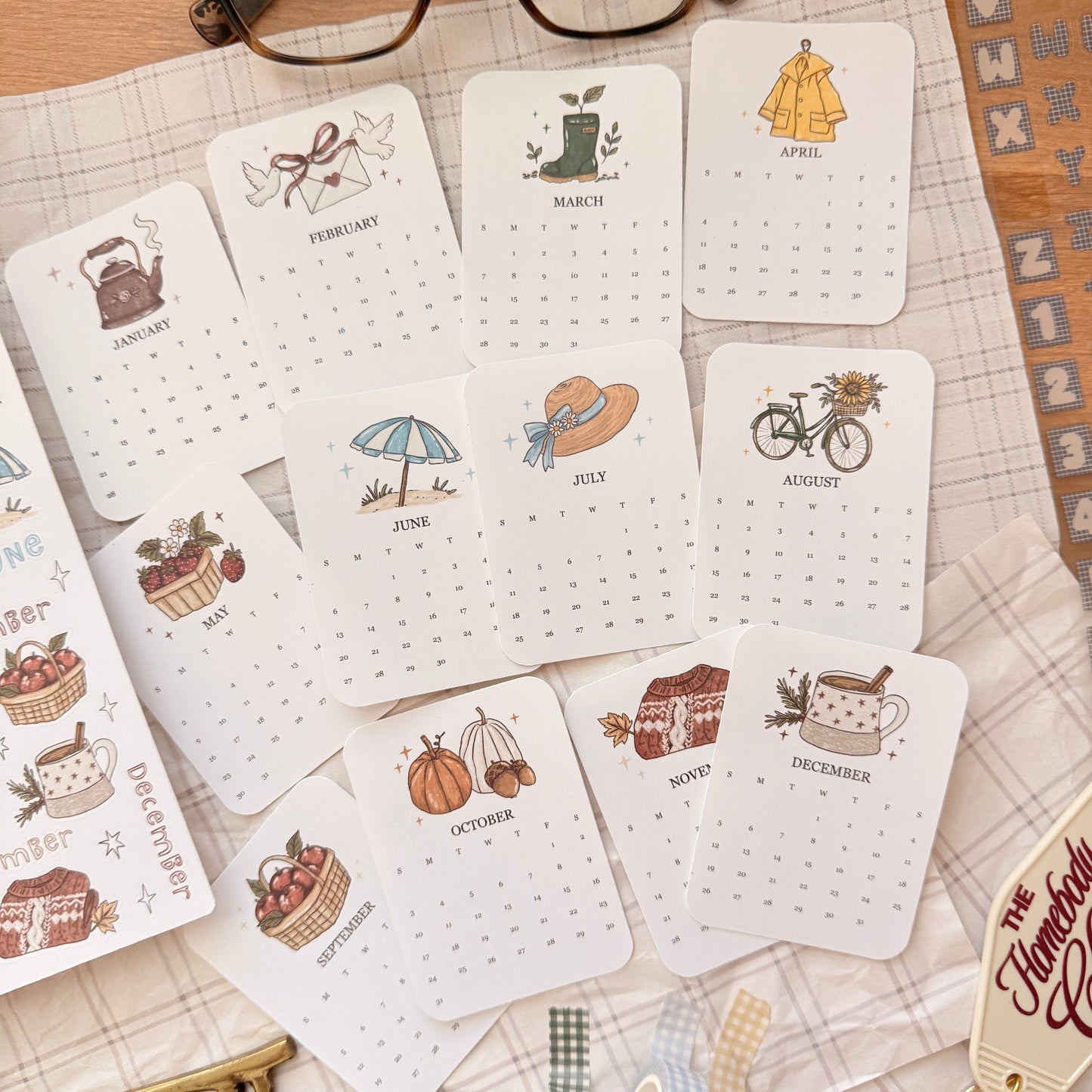 2027 Calendar Sticker Set
