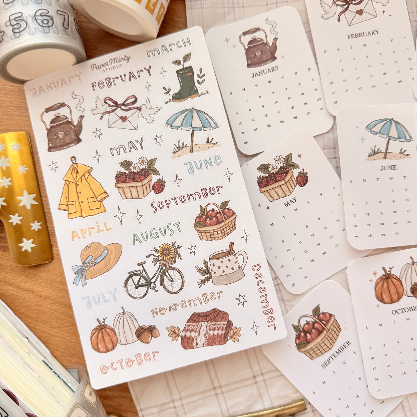 2027 Calendar Sticker Set