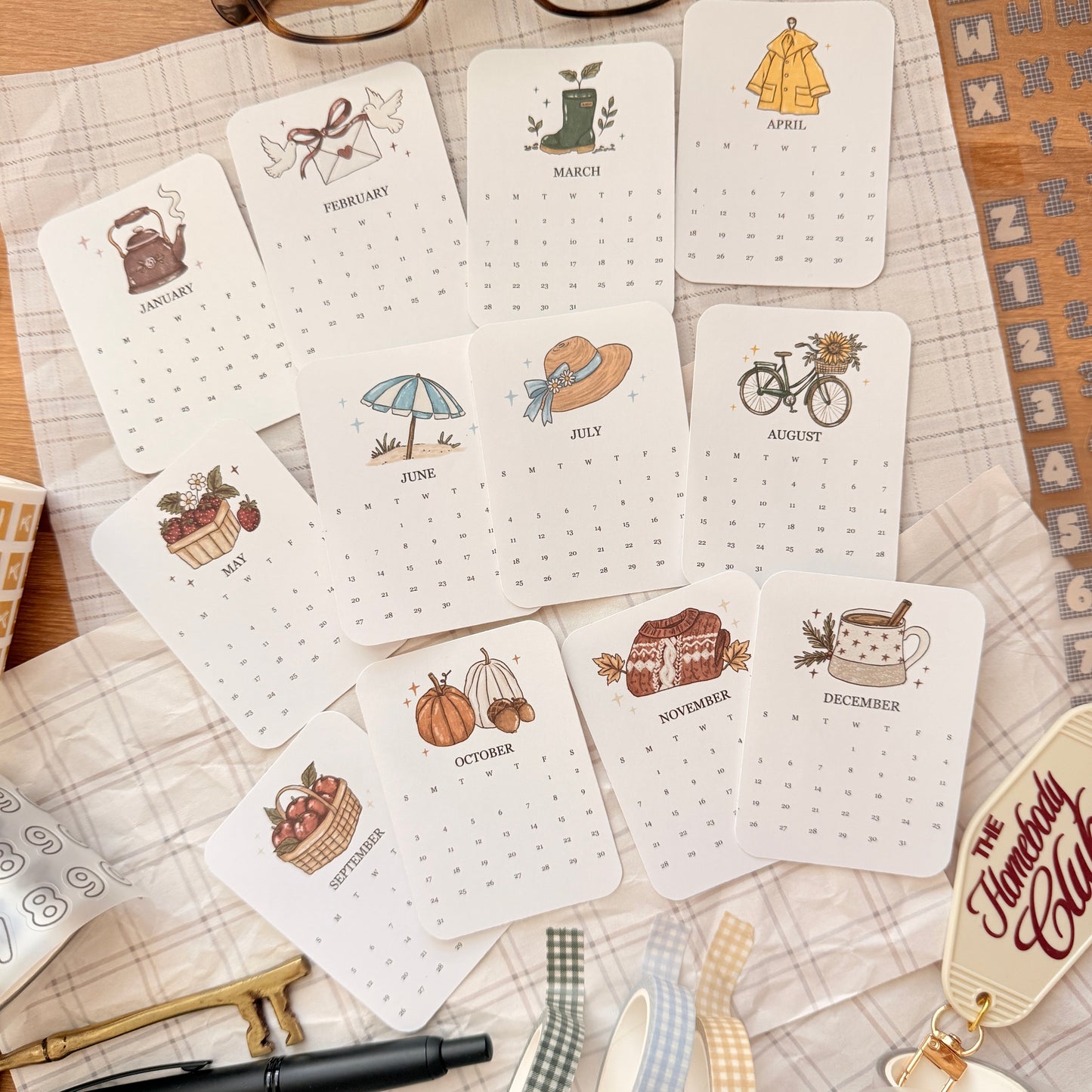 2027 Calendar Sticker Set
