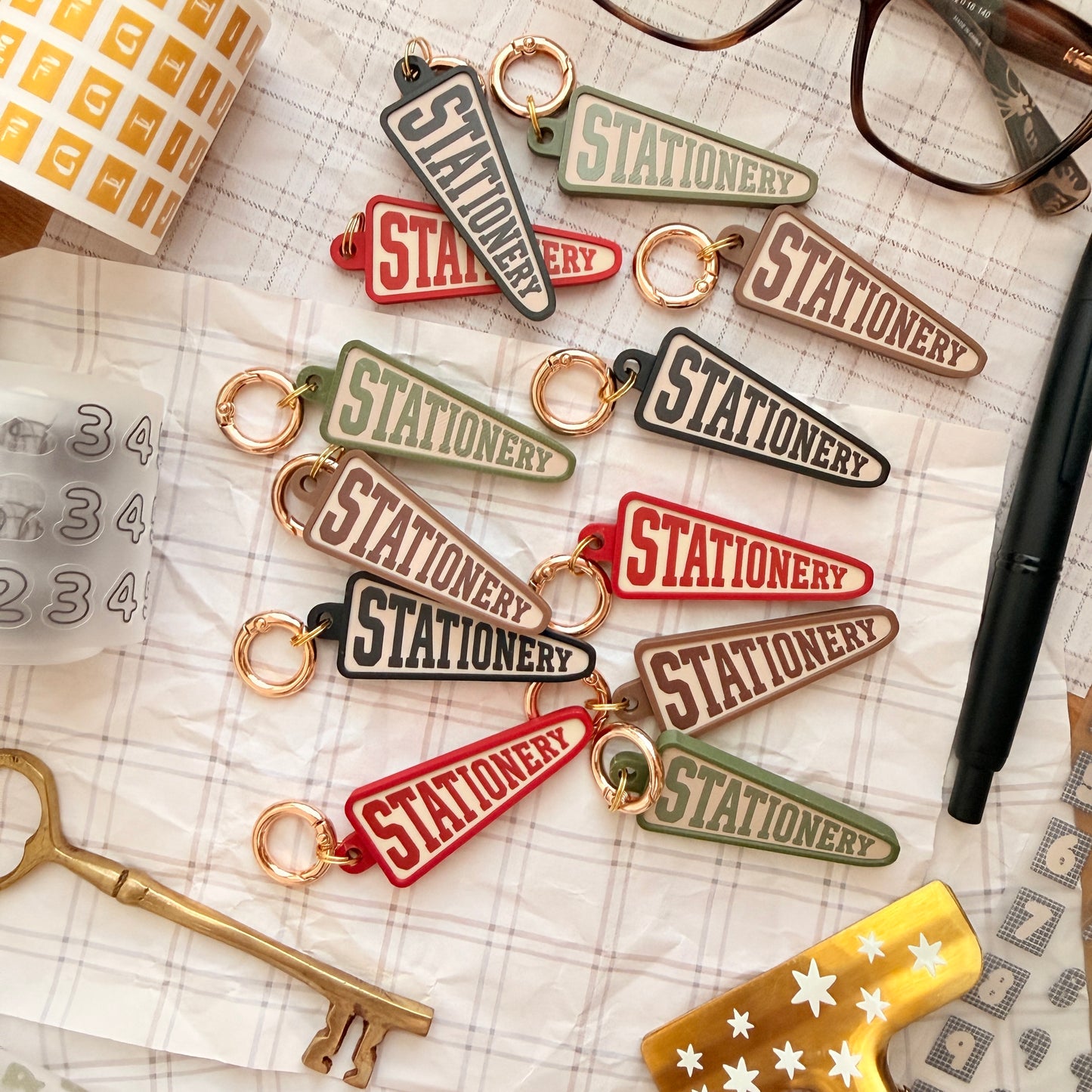 Stationery Banner Keychain