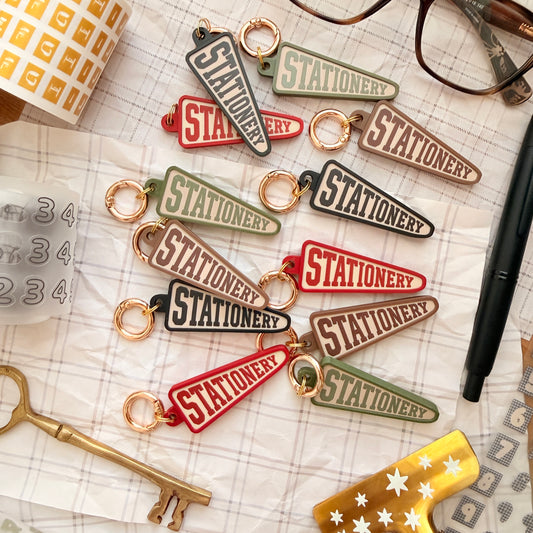 Stationery Banner Keychain