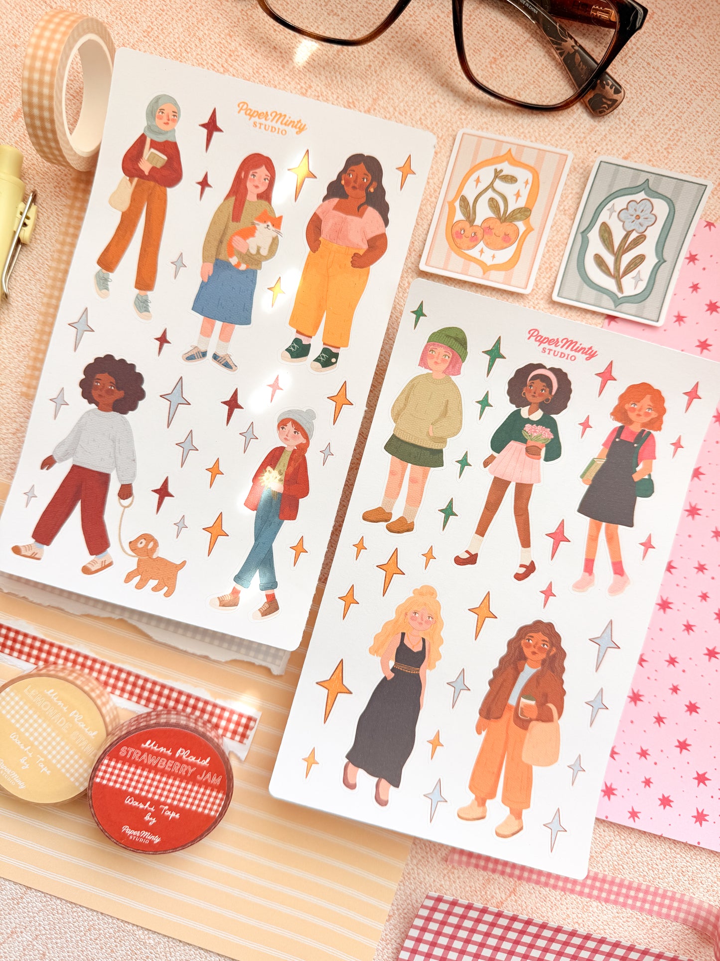 Mixed Bag Girls Stickers ((LARGE SIZE)) Bundle