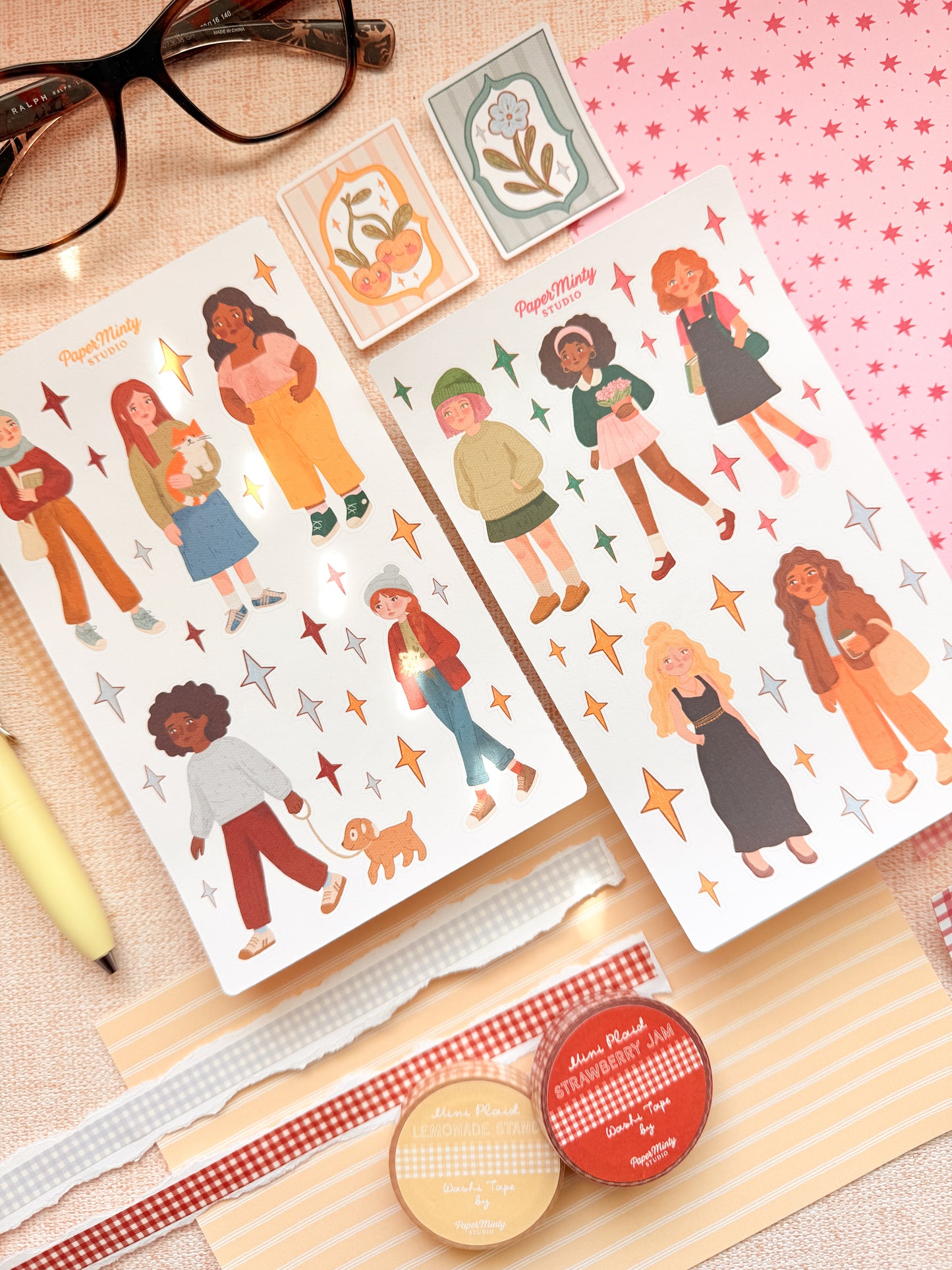 Mixed Bag Girls Stickers ((LARGE SIZE)) Bundle