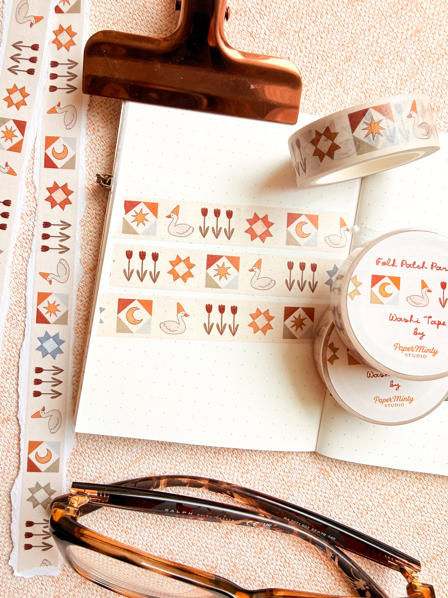 Folk Patch Parade 1.5cm Washi