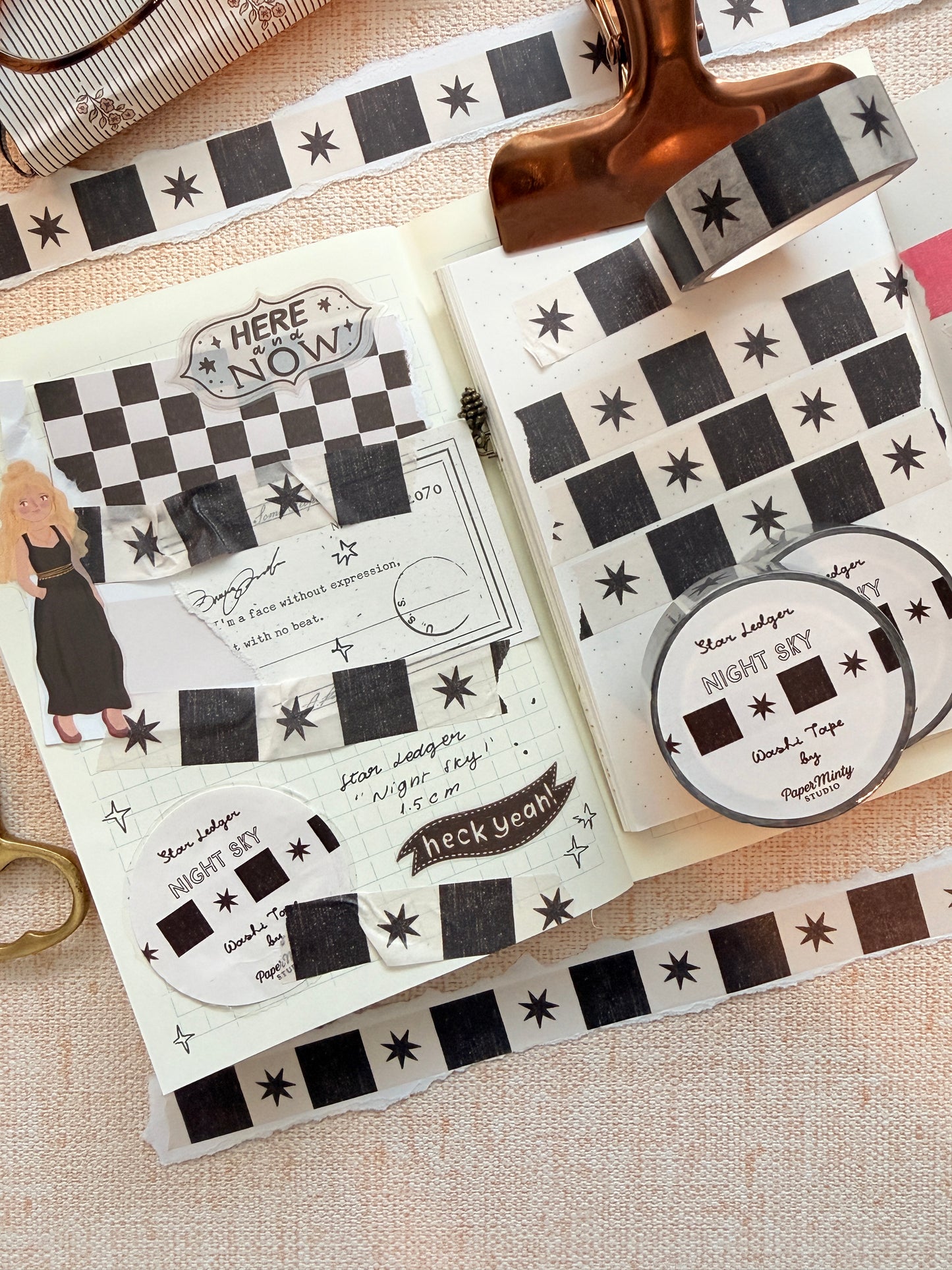 Star Ledger Night Sky 1.5cm Washi