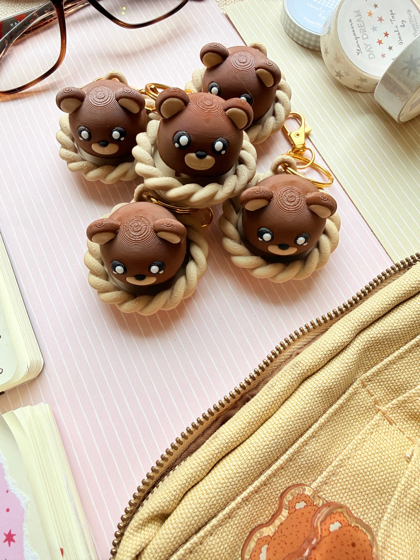 Bear Pie Clicker Keychain - Made by Nicolas (my son =p)