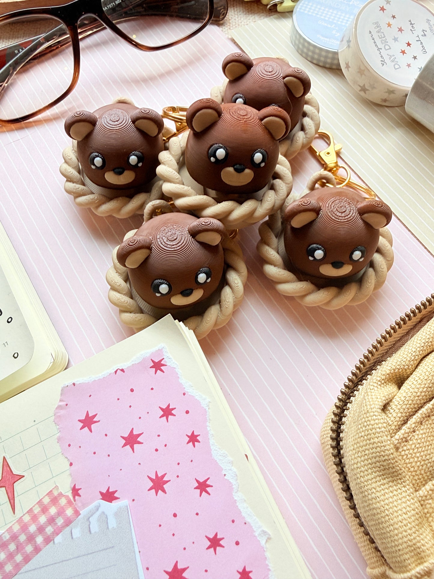 Bear Pie Clicker Keychain - Made by Nicolas (my son =p)
