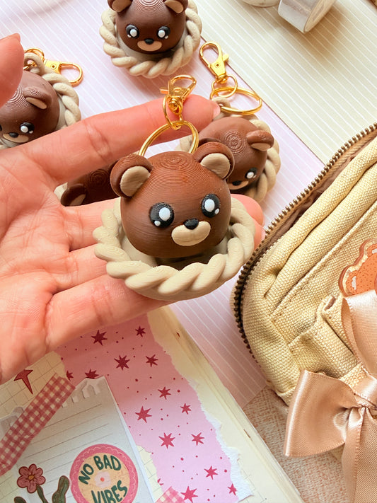 Bear Pie Clicker Keychain - Made by Nicolas (my son =p)